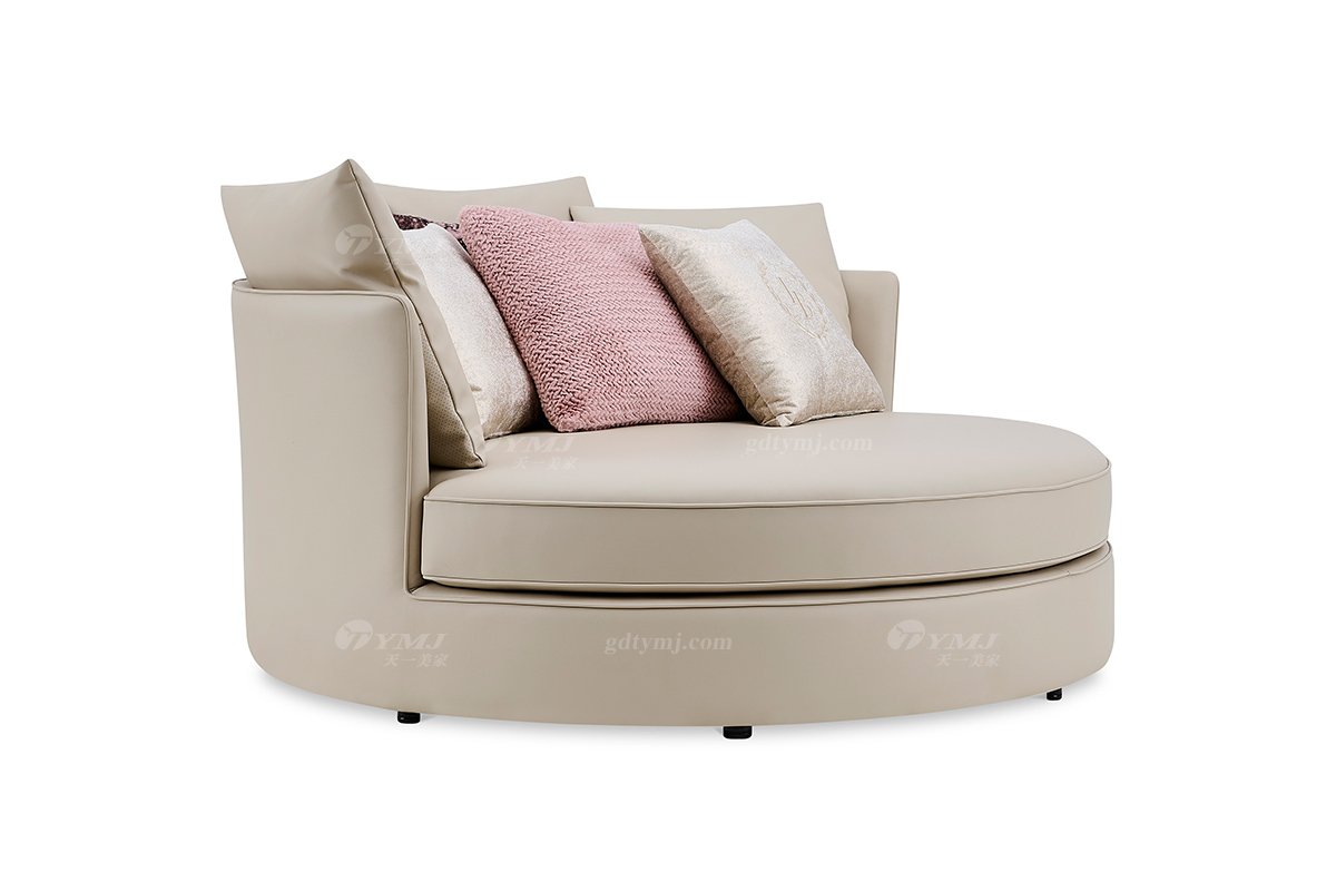 意式輕奢家具高端別墅會所家用時尚高級創意卡其色情人椅休閑椅FB123SF16-1