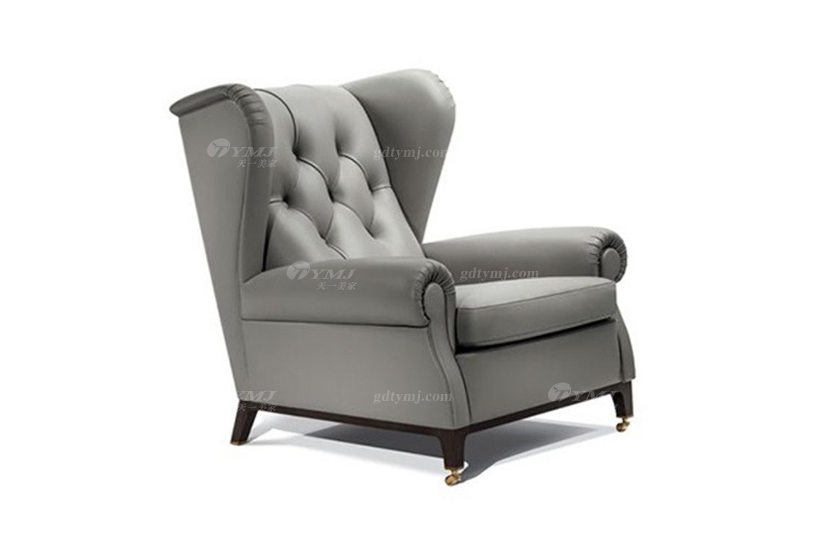 意式雅奢風格家具高端別墅會所家具真皮舒適休閑椅腳踏LC2206休閑椅1