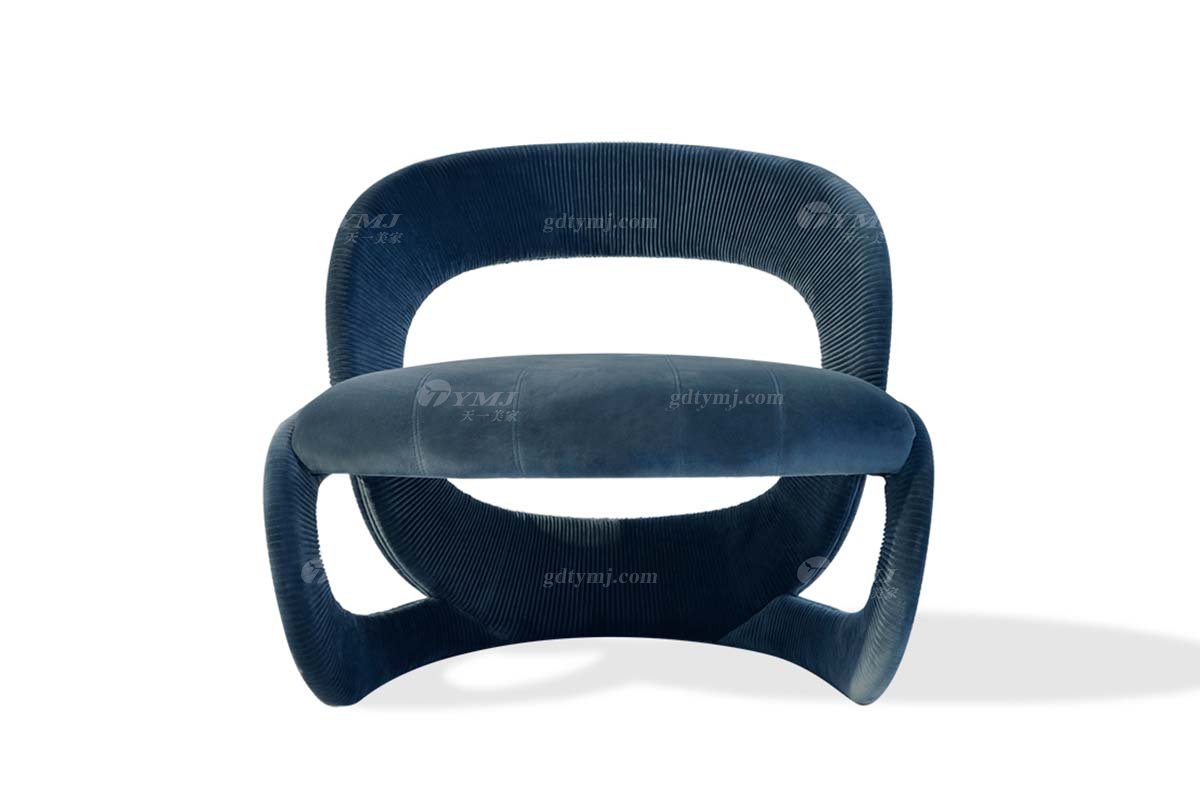 意式雅奢風格家具高端別墅會所家具時尚創意布藝休閑椅