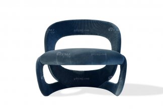 意式雅奢風(fēng)格家具高端別墅會(huì)所家具時(shí)尚創(chuàng)意布藝休閑椅