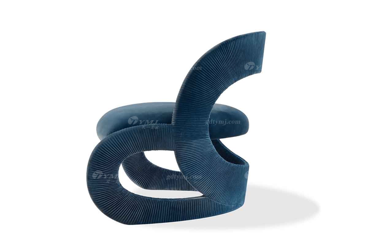 意式雅奢風(fēng)格家具高端別墅會(huì)所家具時(shí)尚創(chuàng)意布藝休閑椅LC2302休閑椅1