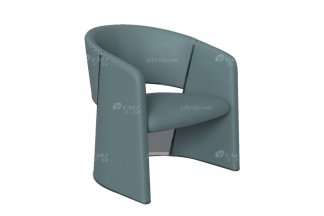 意式雅奢風(fēng)格家具高端別墅會(huì)所家具簡(jiǎn)約時(shí)尚綠色真皮休閑椅