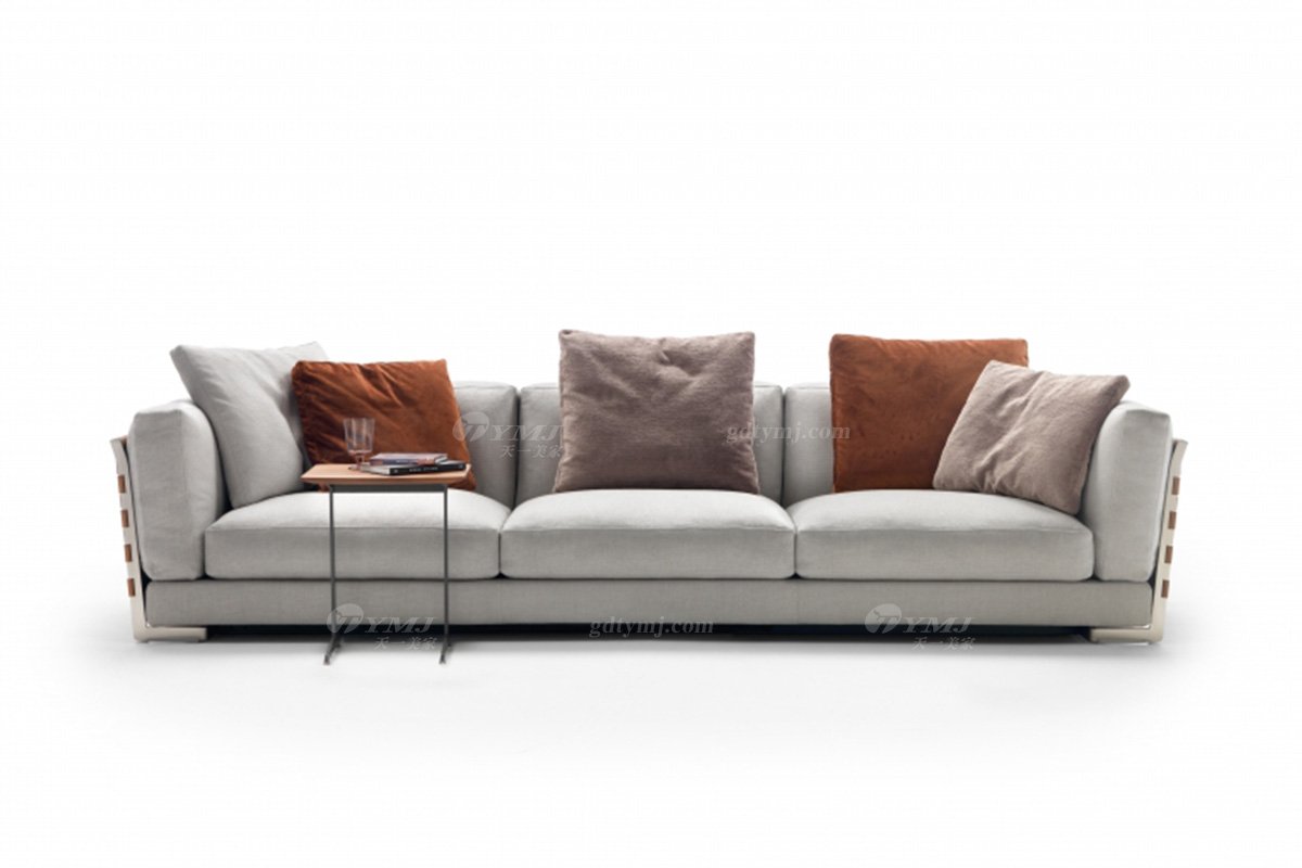 意式雅奢風格家具高端別墅會所家具大氣舒適家用三位沙發(fā)