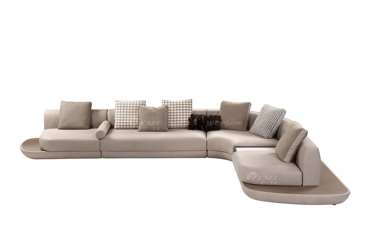 意式雅奢風格家具高端別墅會所家具時尚舒適豪宅轉角沙發(fā)