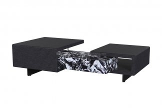  意式雅奢風格家具高端別墅會所家具簡約實木+大理石茶幾