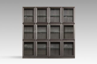  意式雅奢風(fēng)格家具高端別墅會所家具簡約實木背景書架