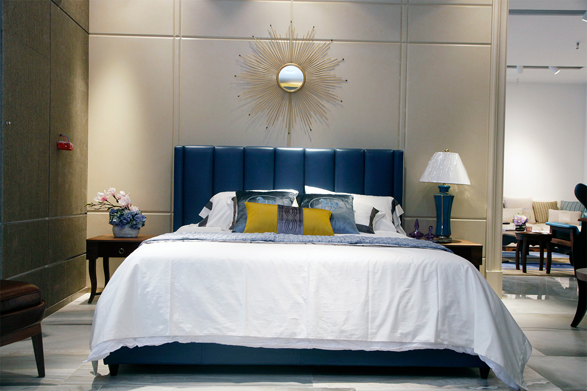 簡歐風格軟包大床