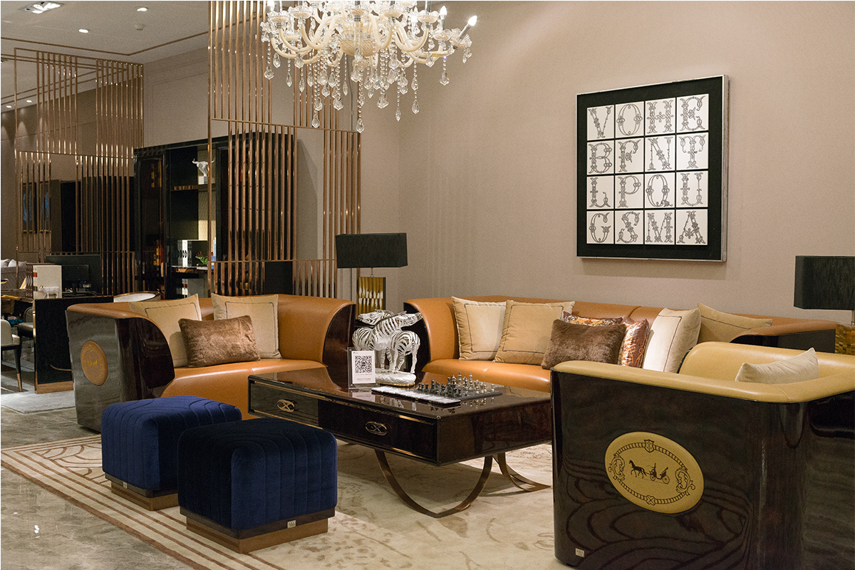 高檔輕奢真皮沙發(fā)組合