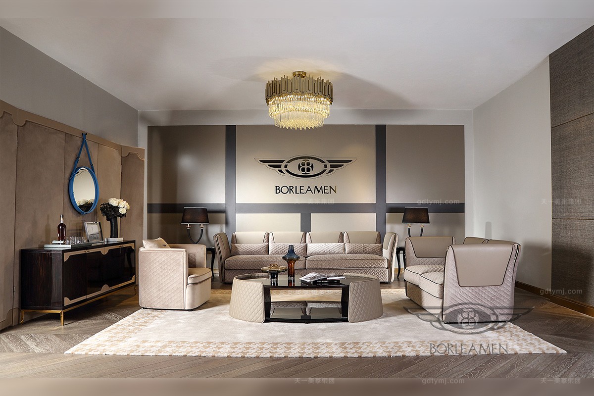 天一美家輕奢家具風格客廳沙發組合