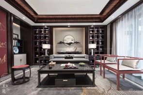 上海保億風(fēng)景水岸別墅樣板間--新中式輕奢家具及軟裝工程整體案例賞析！