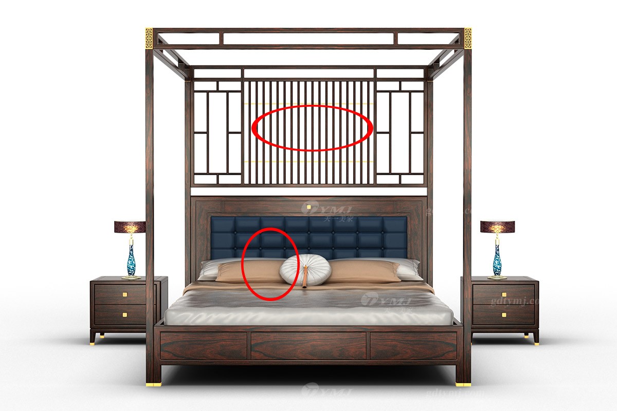經典時尚新中式風格實木架子床