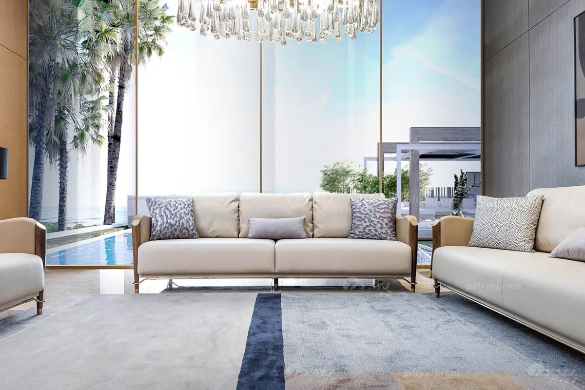 意式時尚客廳三位沙發