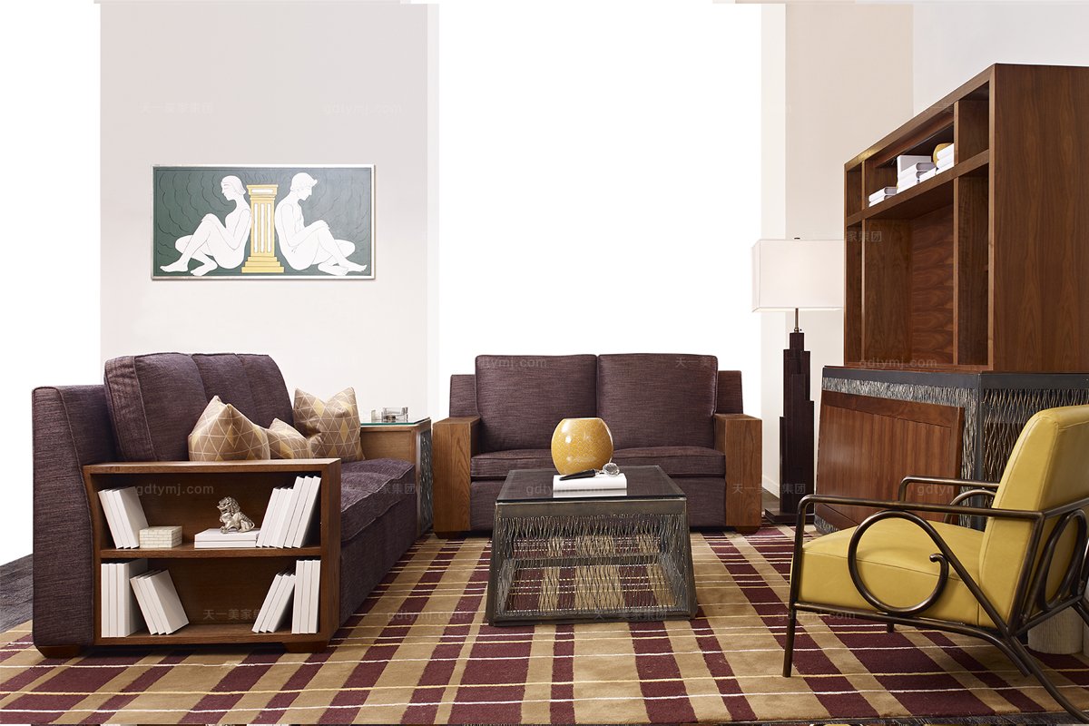 美式鄉村田園三人位沙發