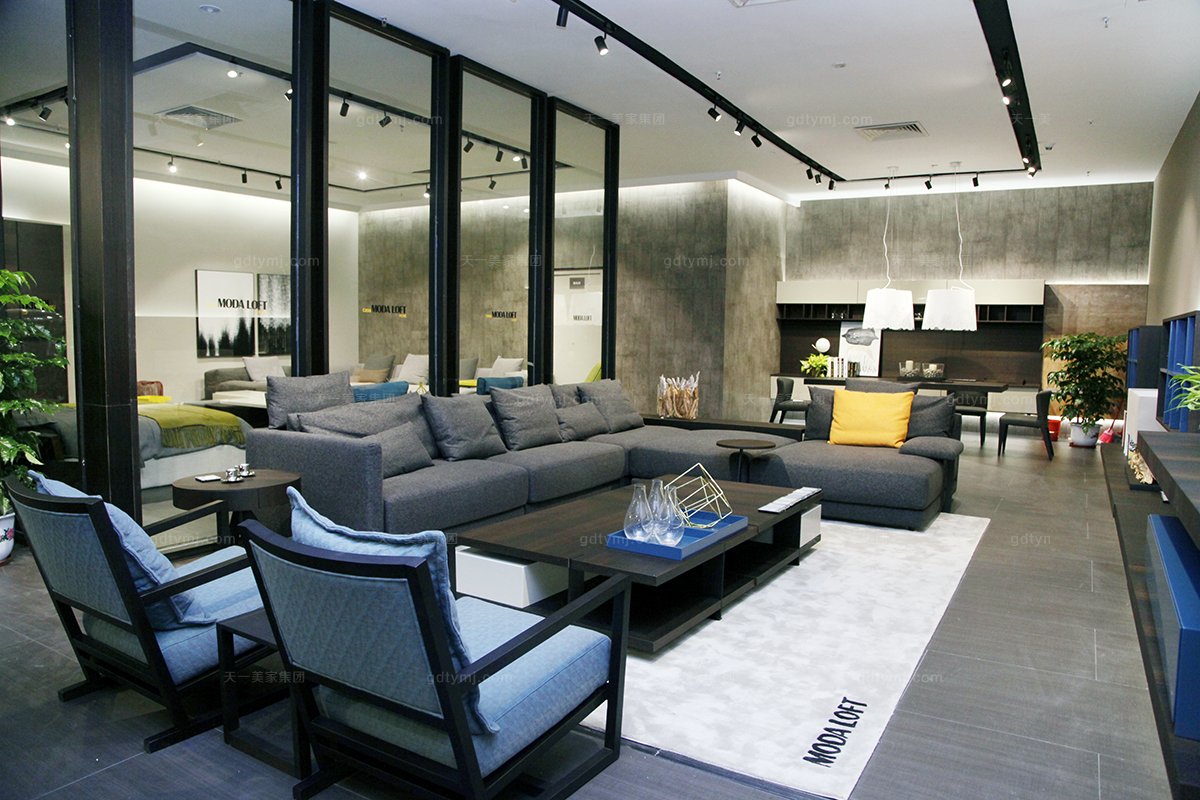 現代布藝沙發組合