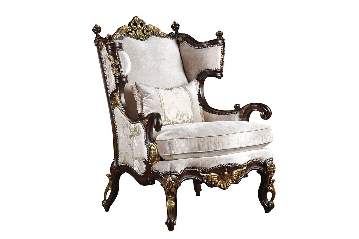 實木雕刻單人沙發！