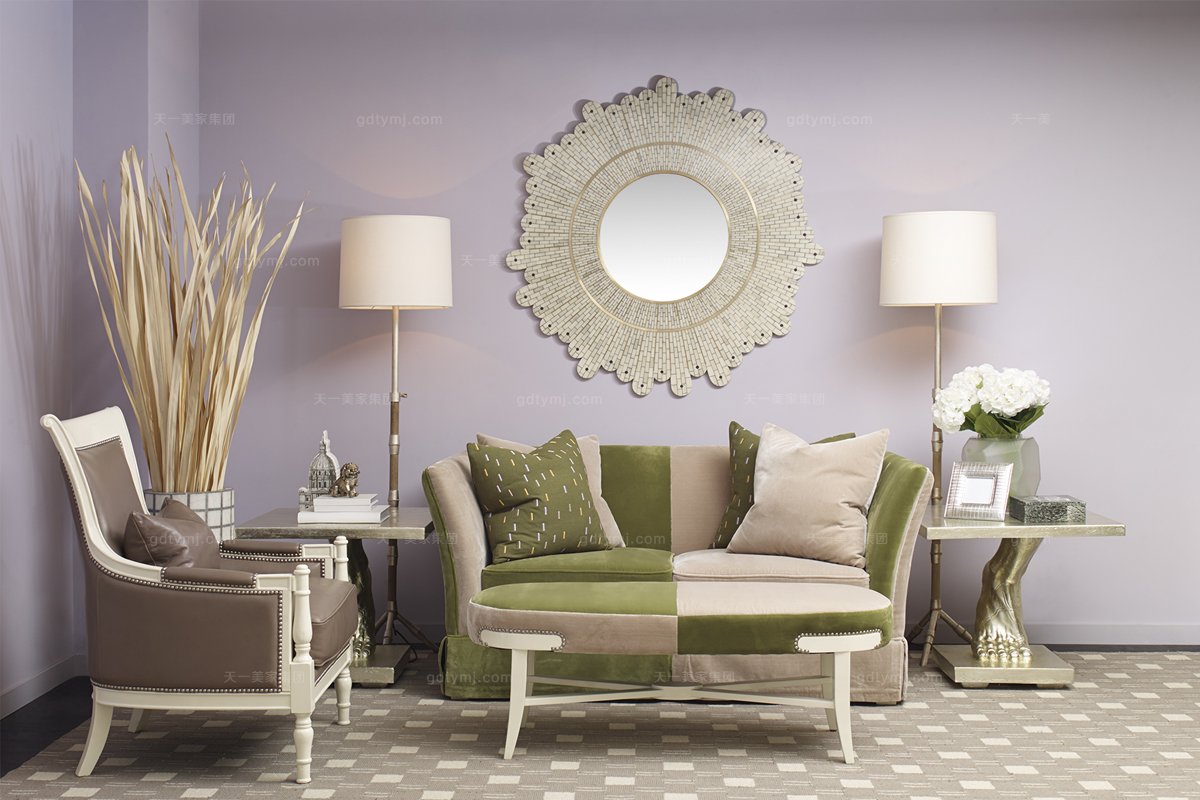 美式簡約時尚布藝沙發