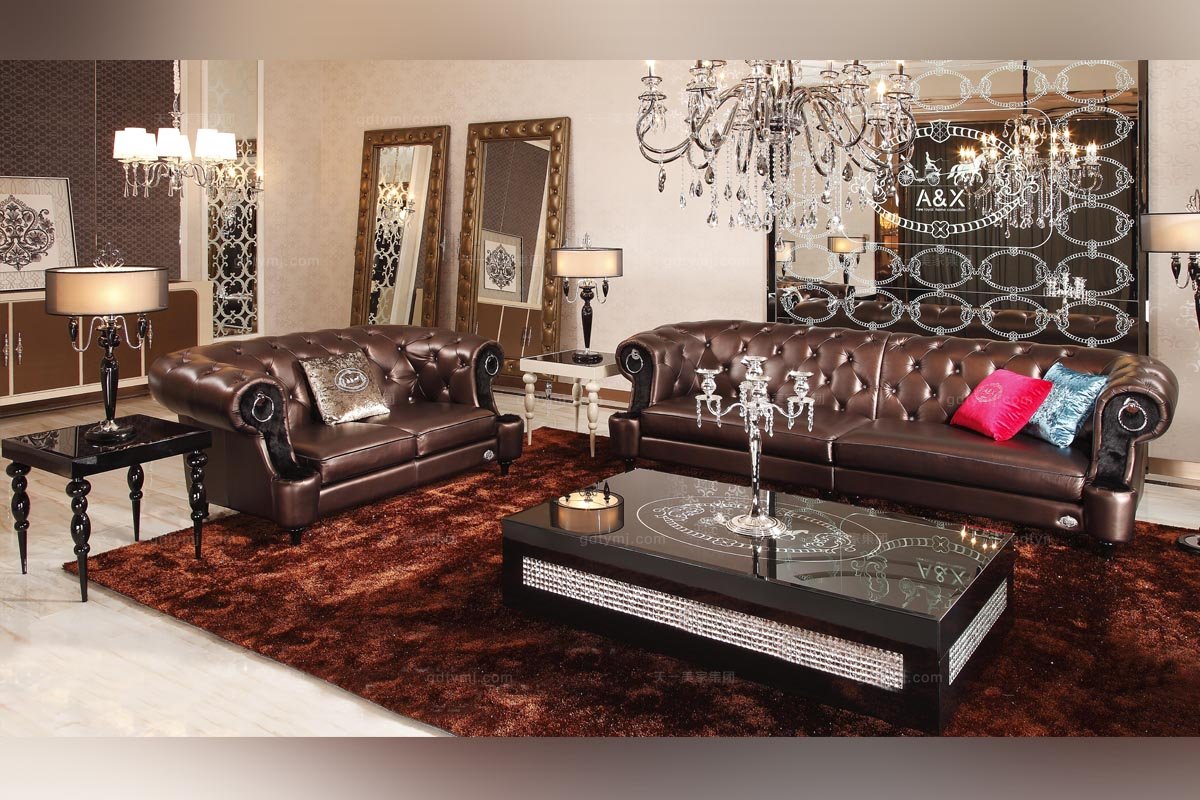 后現代真皮沙發