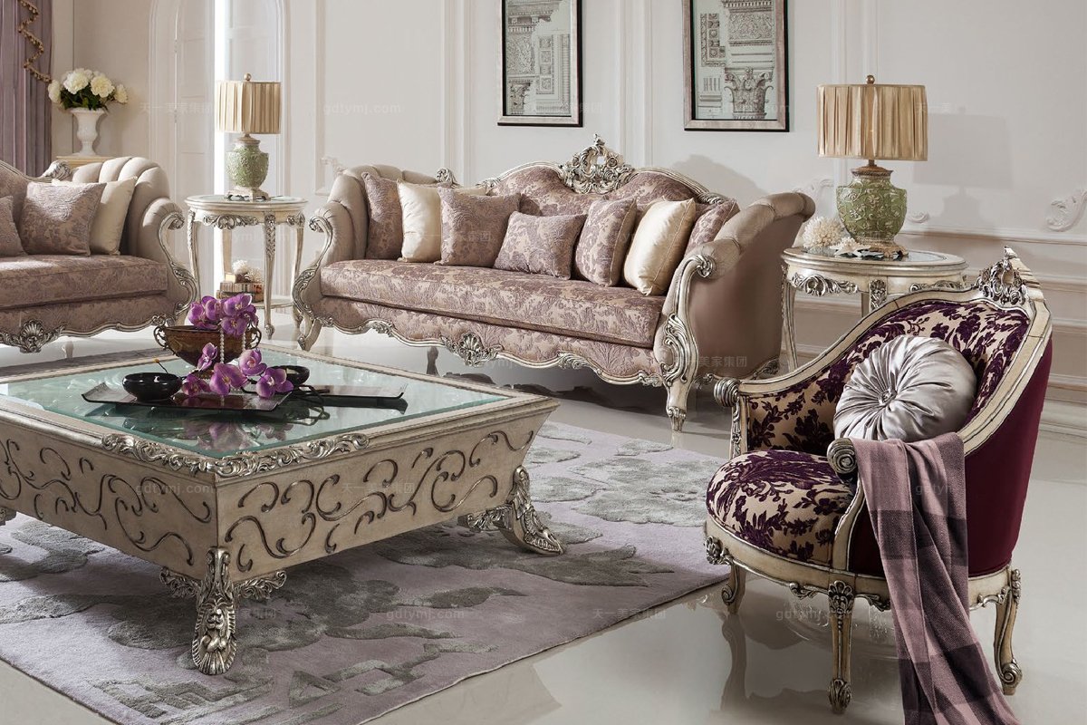 法式實木雕花沙發