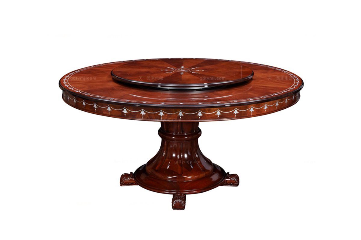 歐式雕花圓餐臺