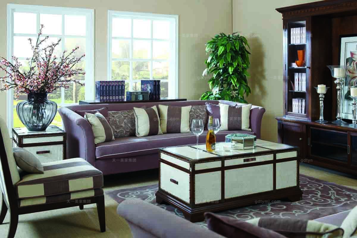 別墅美式三位沙發