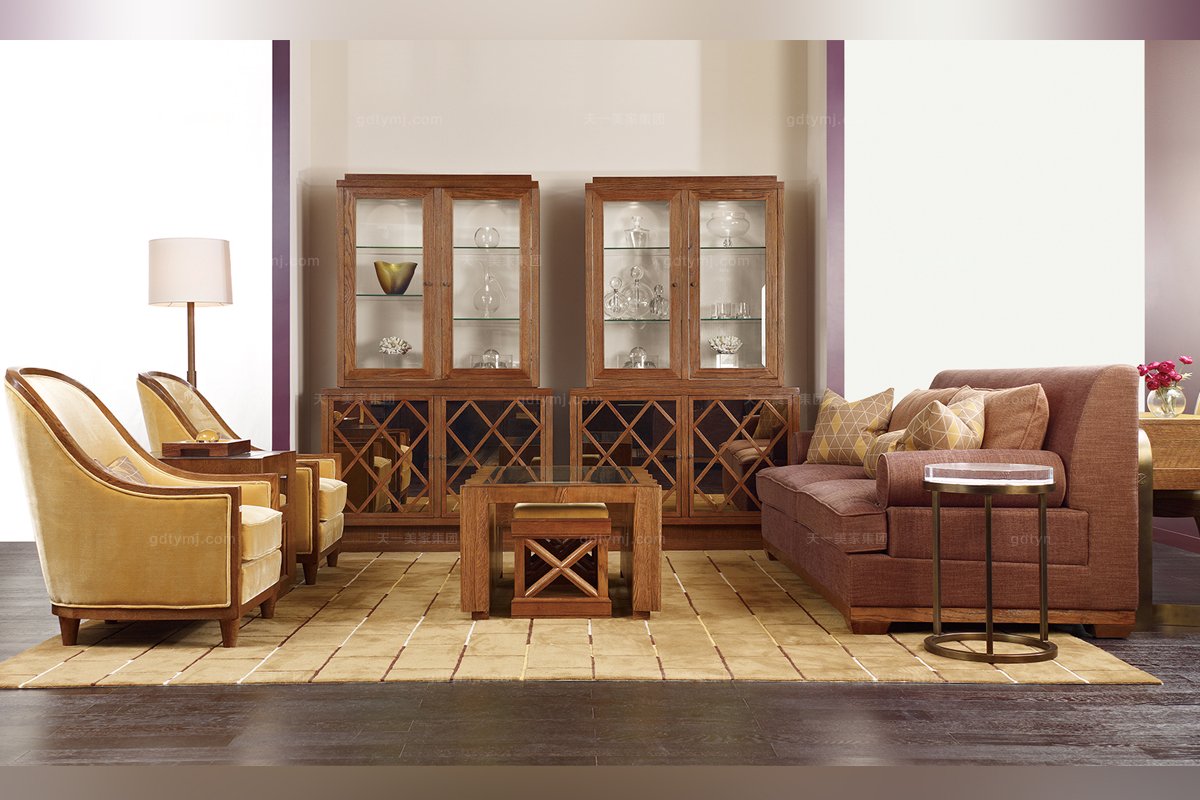 高檔美式實木沙發